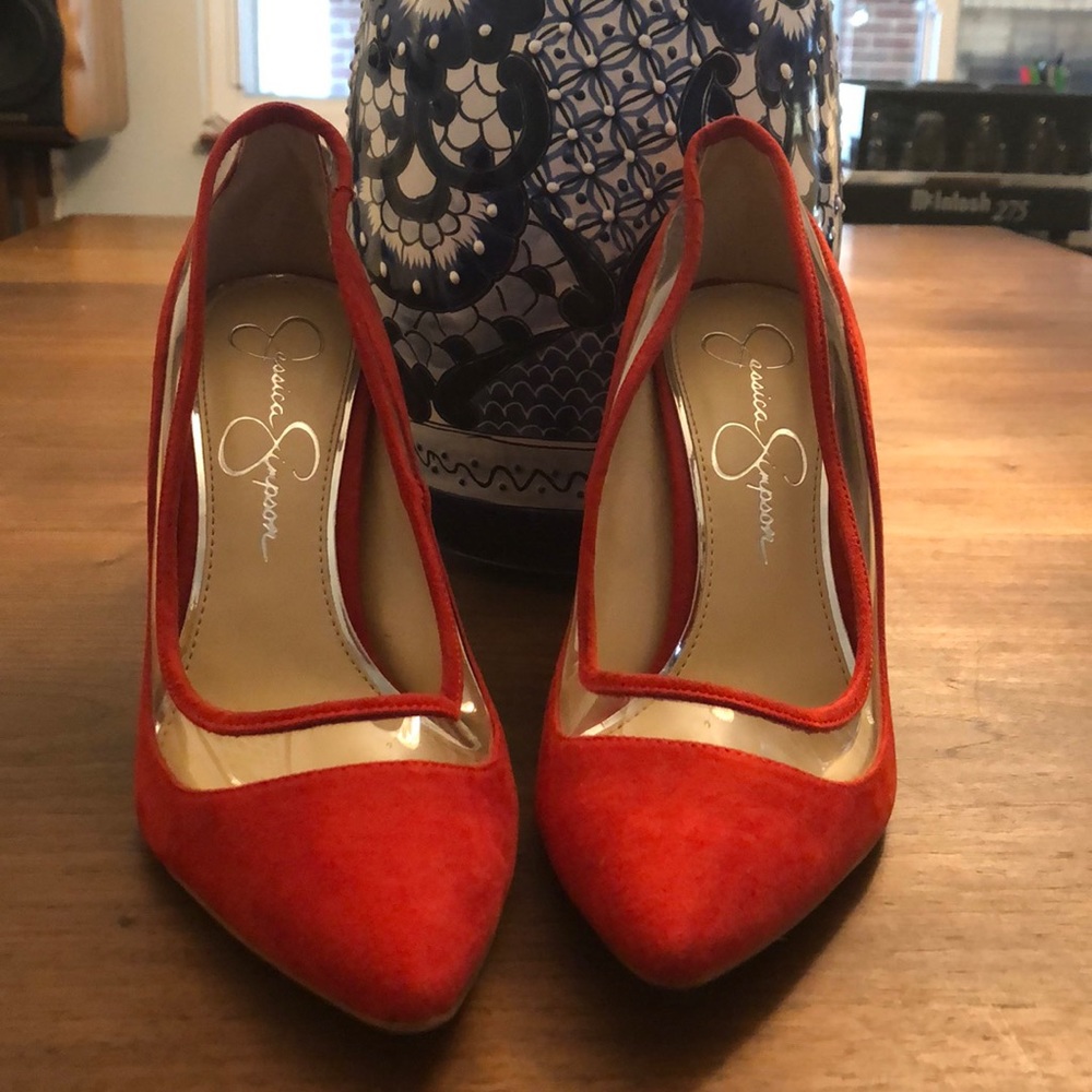 Jessica Simpson red purvista pumps